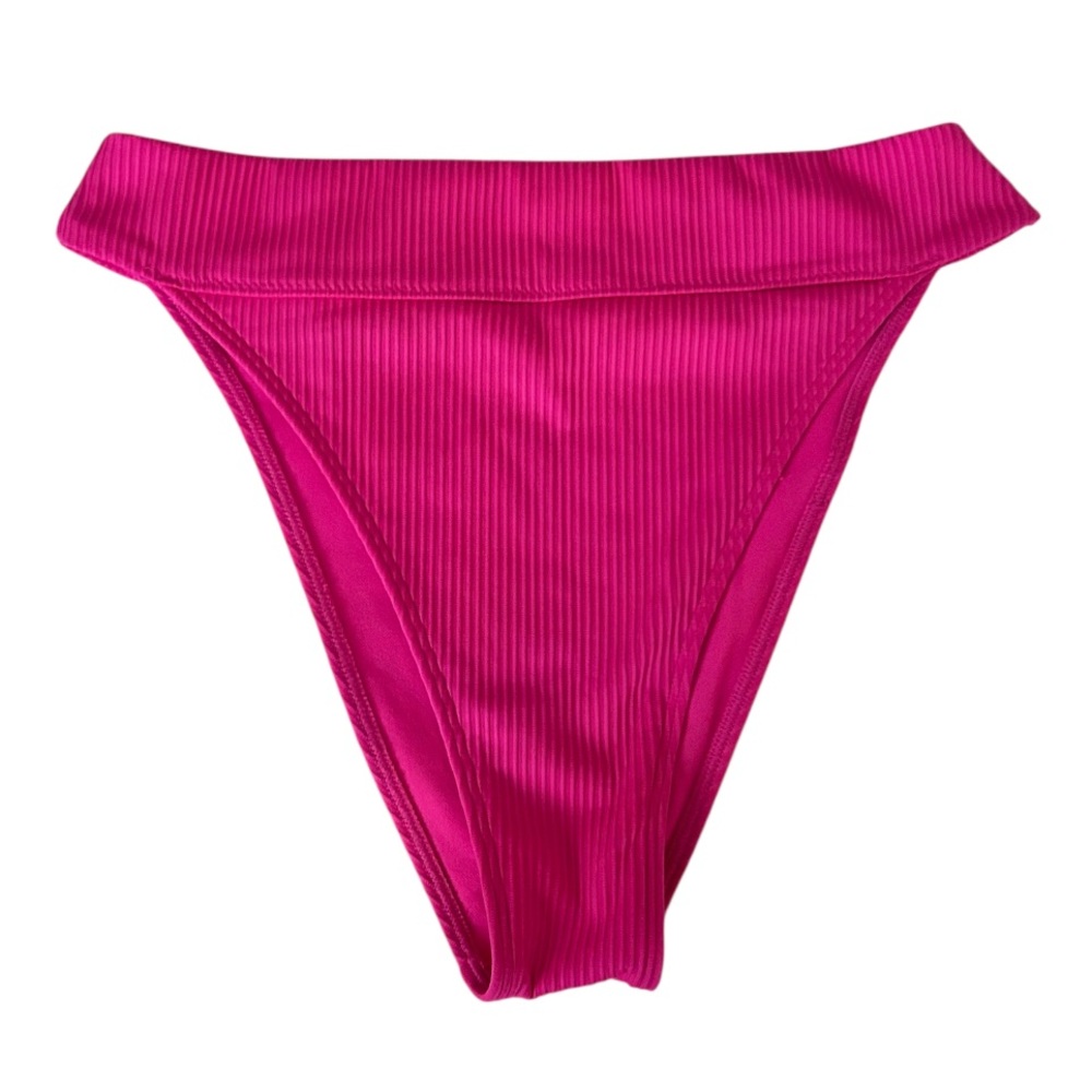 Hollister • High-Leg High-Waist Ribbed Cheeky Bikini Bottom